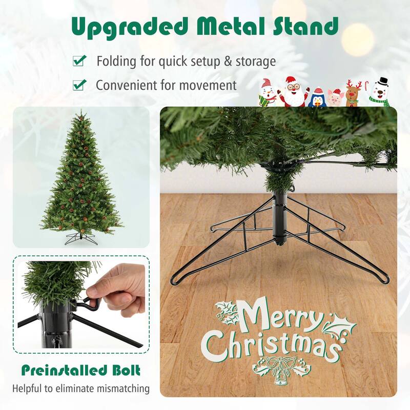Costway 7 FT Pre-Lit Christmas Tree 3-Minute Quick Shape with Quick - See Details