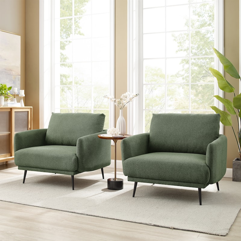 Karaka 37.5"W Oversized Armchair Leisure Sofa Accent Chair (Set of 2) - Green
