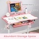 preview thumbnail 12 of 19, Gymax Kid's Study Desk & Chair Set w/Tilt Desktop Book Stand Footrest
