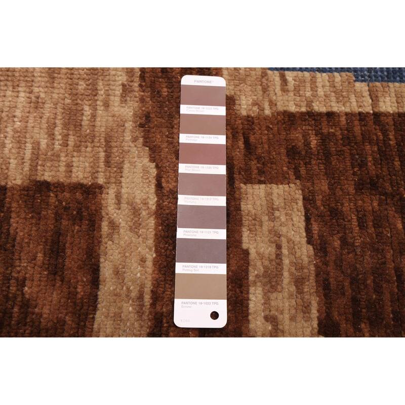 ECARPETGALLERY Hand-knotted Tangier Brown Wool Rug - 5'1 x 7'10