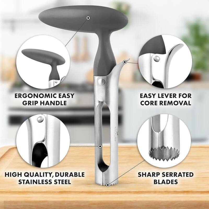 Zulay Kitchen Ultra Sharp Premium Apple Corer Tool