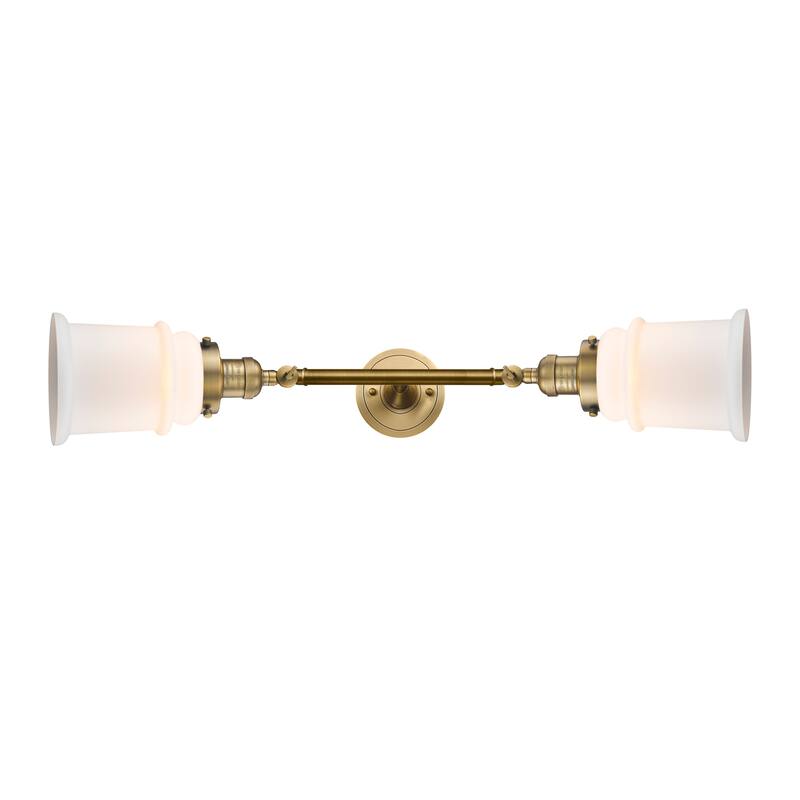 Innovations Lighting Canton 2 Light 25" Wide Bathroom Vanity Light - Brushed Brass / Matte White