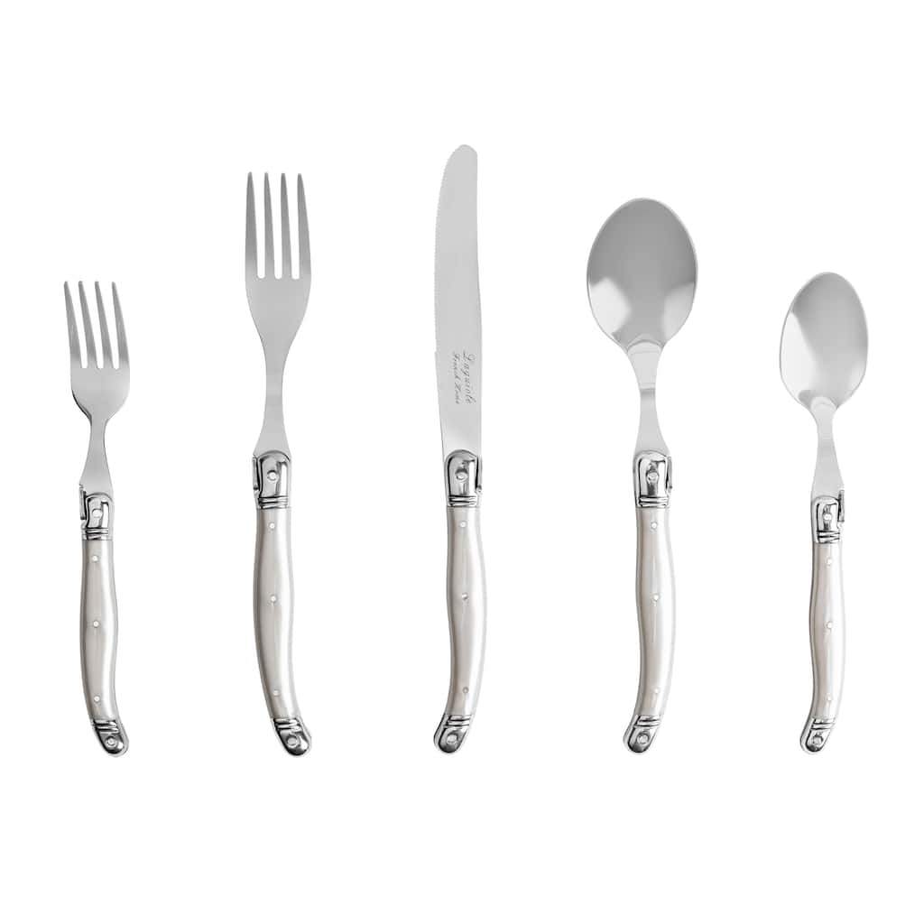 French Home Laguiole 20-Piece Pewter Flatware Set