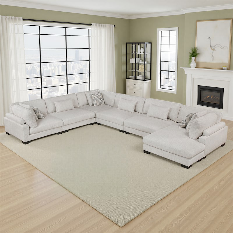 Fremont & Park Abbeville Microfiber 6-Piece Modular Sectional with Chaise