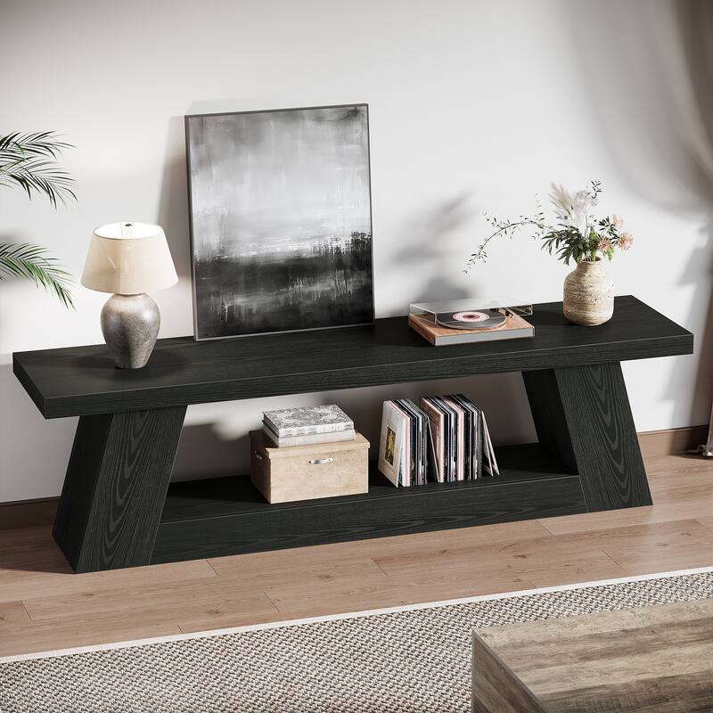 63" TV Stand for 55/60/65/75-Inch TVs, Extra Long Media TV Console