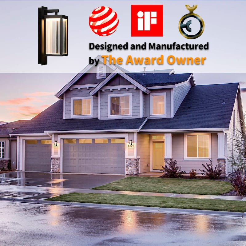 Outdoor Wall Sconce Lantern 4-Pack IP54 Wall Light LED for Porch 22527