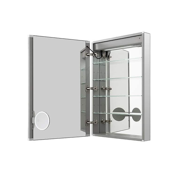 Medicine Cabinet With Light 24W x 36H x 5D Left Hinge - 24"x36"/Left-Hinge - Clear - 24"x36"/Left-Hinge - Glass Finish
