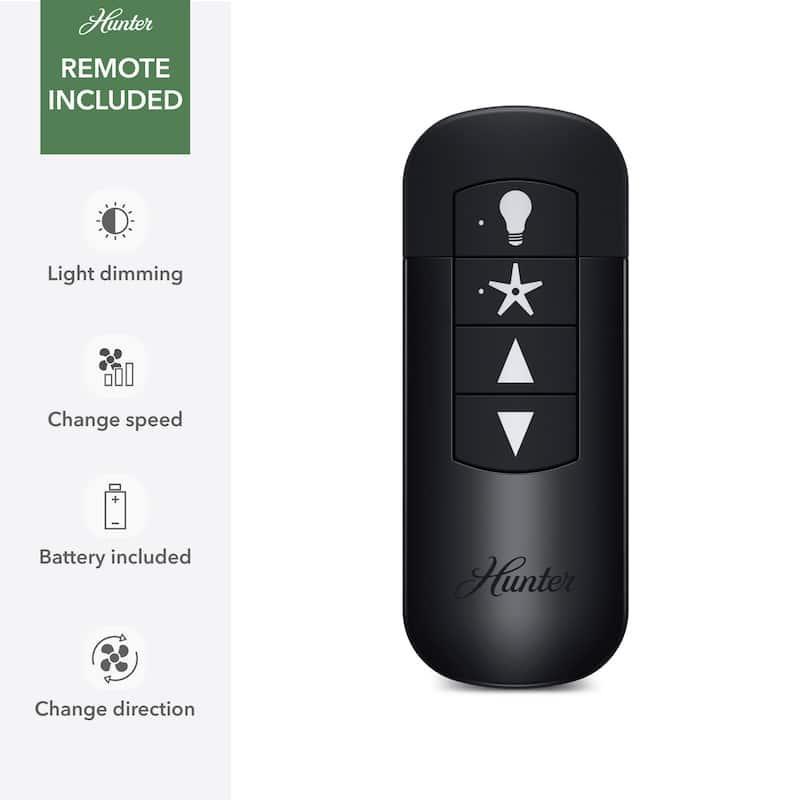 Hunter Margo Ceiling Fan w/ LED Light Kit, Handheld Remote - Transitional, Bohemian