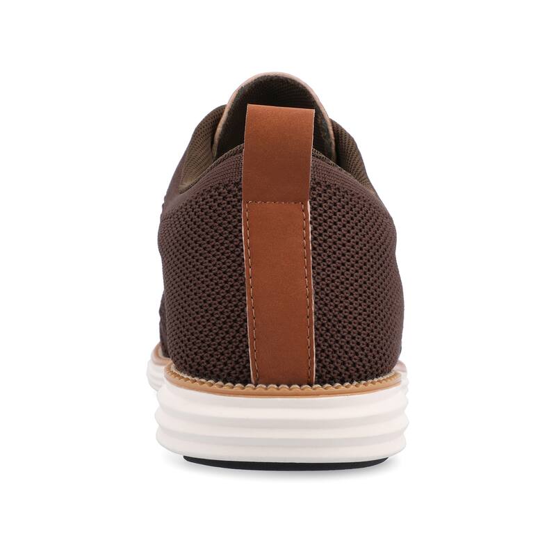 Vance Mens Medium and Wide Width Mens Ezra Knit Wingtip Dress Shoe