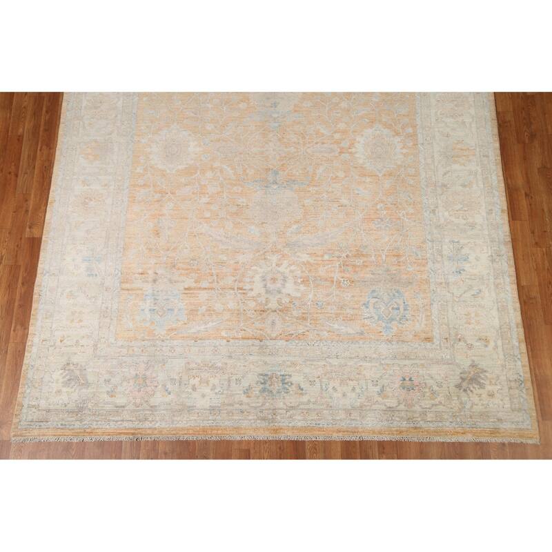 Vegetable Dye Traditional Muted Oushak Turkish Rug Wool Hand-knotted - 7'10" x 9'8"