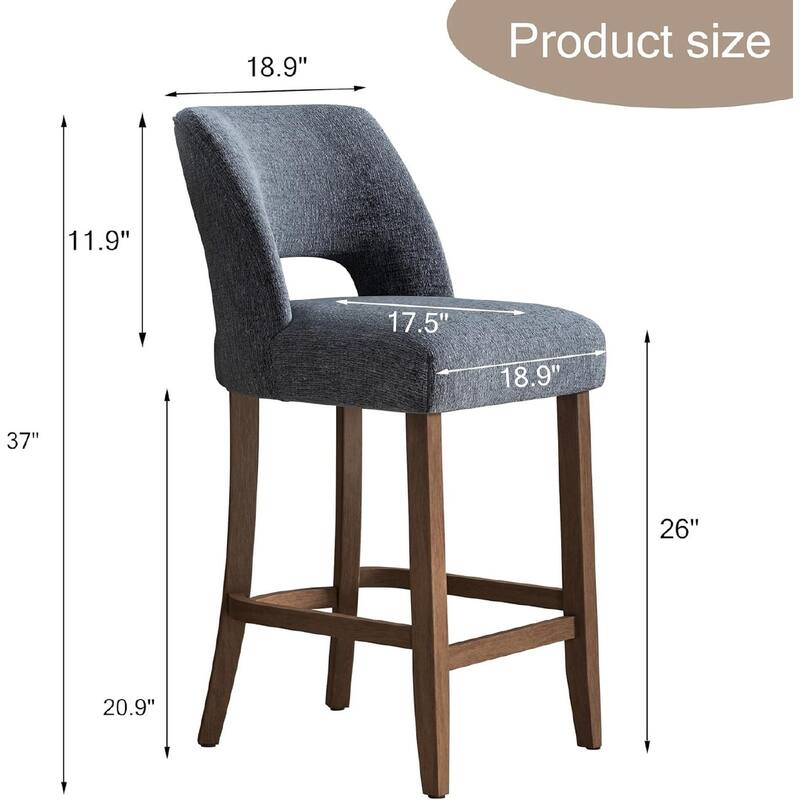 Set of 2/4/6 Wooden Bar Stools with Footrest/Counter Stools