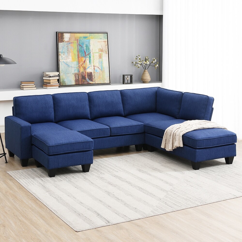 Blue pattern deals couch