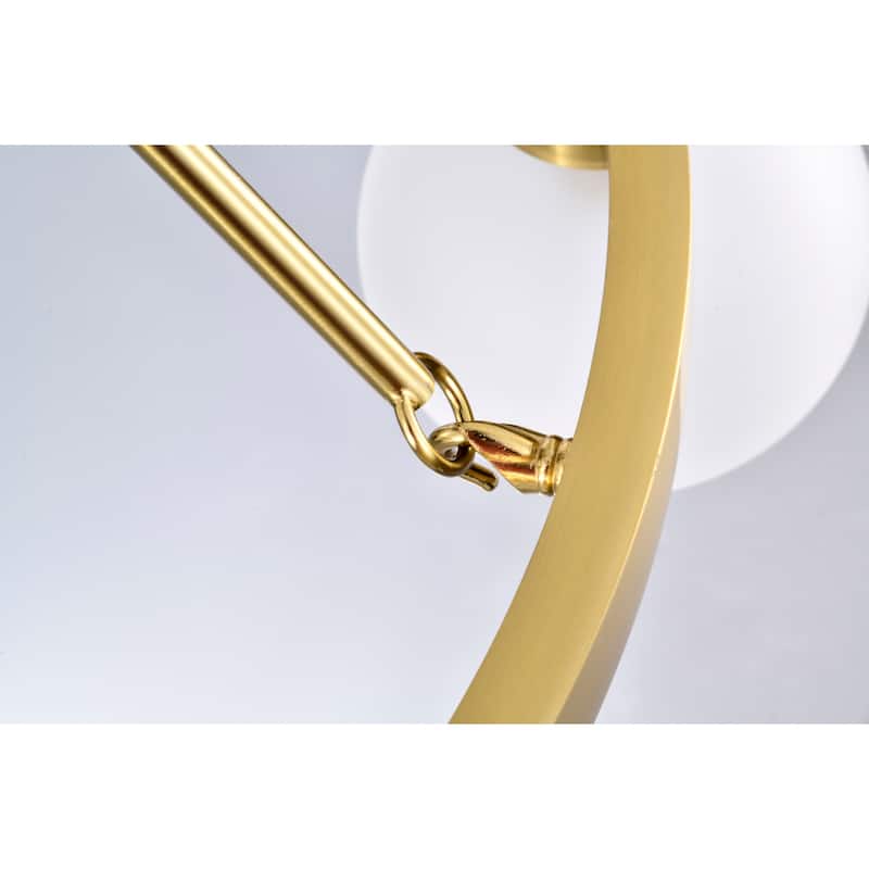 Silvija 26 Inch Moder Wheel Contemporary Style Ceiling Lighted Chandelier Gold Polished Finish 6-Light - N/A