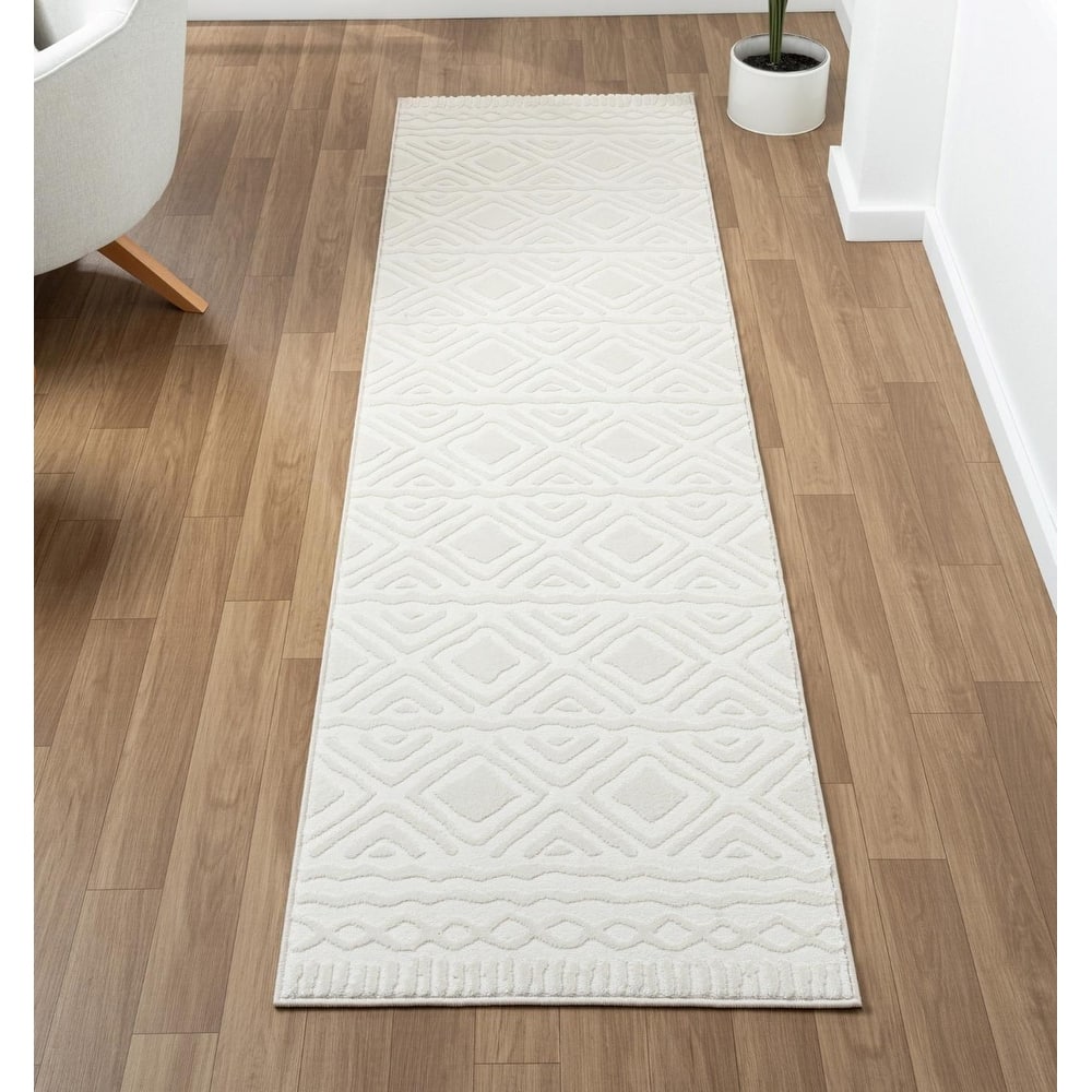 Luxe Weavers Oriental Cream Area Rug, Stain-Resistant Carpet