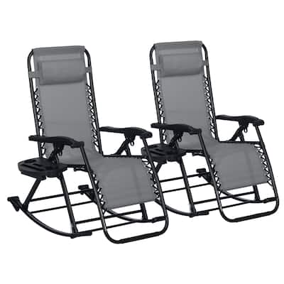 2 Pieces Outdoor Rocking Chairs