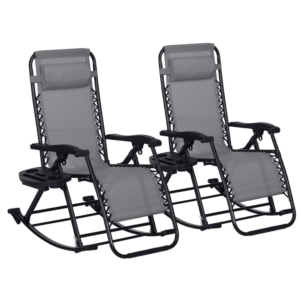 2 Pieces Outdoor Rocking Chairs