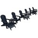 preview thumbnail 79 of 85, Vineyard HIPS Outdoor Folding Eco-Friendly All Weather Seashell Adirondack Chairs (12-Piece Conversation Set)