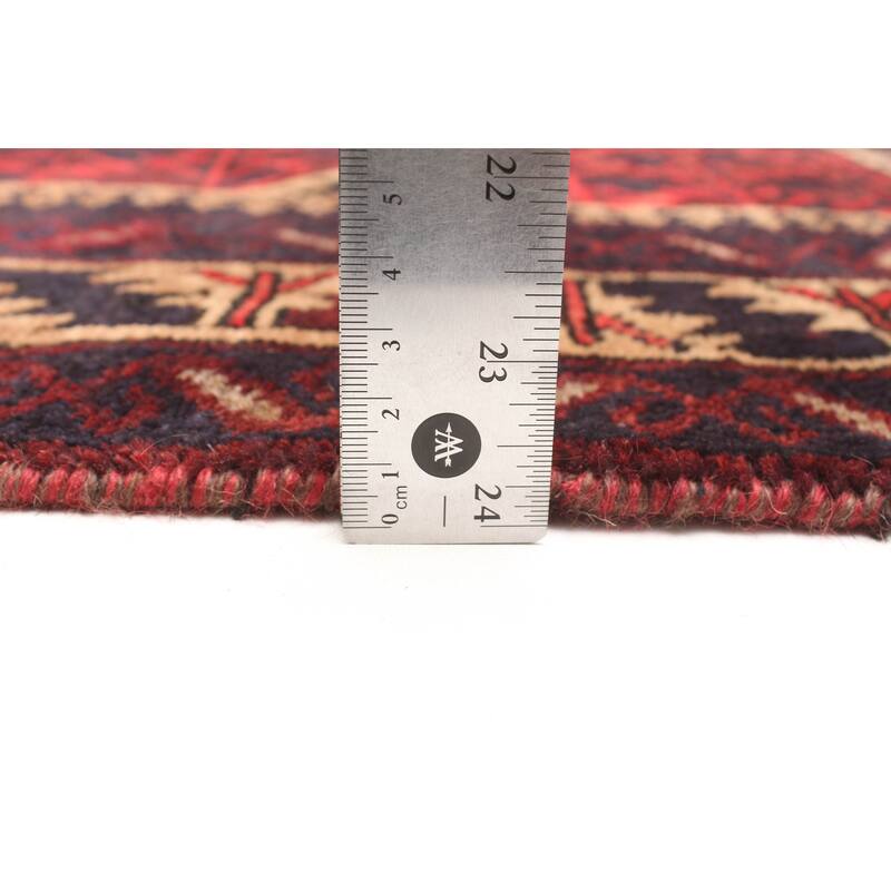 ECARPETGALLERY Hand-knotted Teimani Red Wool Rug - 3'0 x 4'8