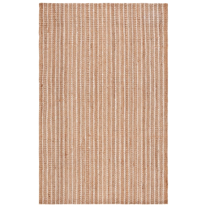 SAFAVIEH Natural Fiber Lulla Farmhouse Stripe Jute Rug - 5' x 8' - Natural/Ivory