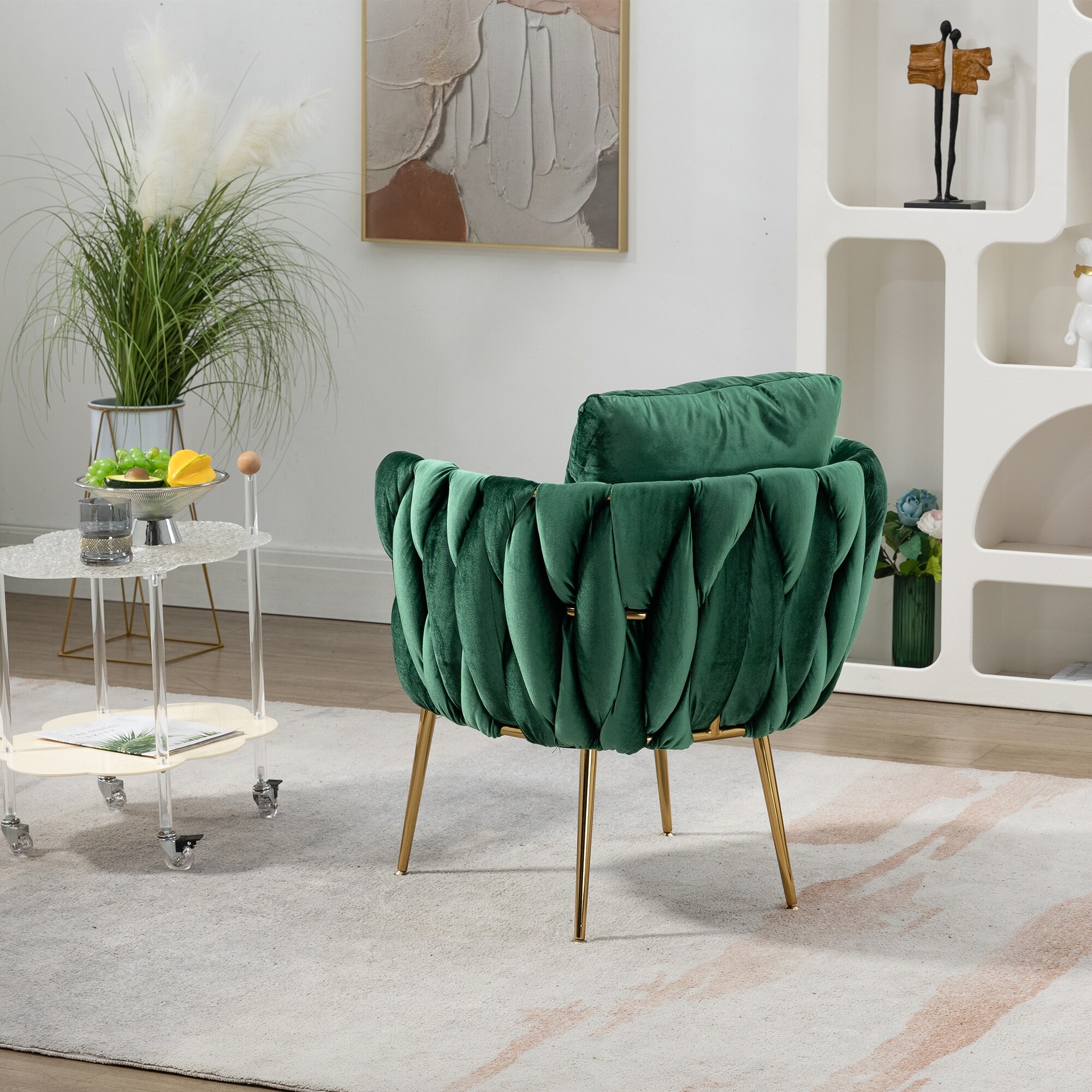 Velvet shop reading chair