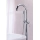 preview thumbnail 8 of 10, ANZZI Coral 2-Handle Freestanding Claw Foot Tub Faucet with Hand Shower in Matte Black