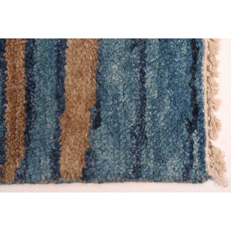 ECARPETGALLERY Hand-knotted Peshawar Ziegler Blue Wool Rug - 4'5 x 6'5