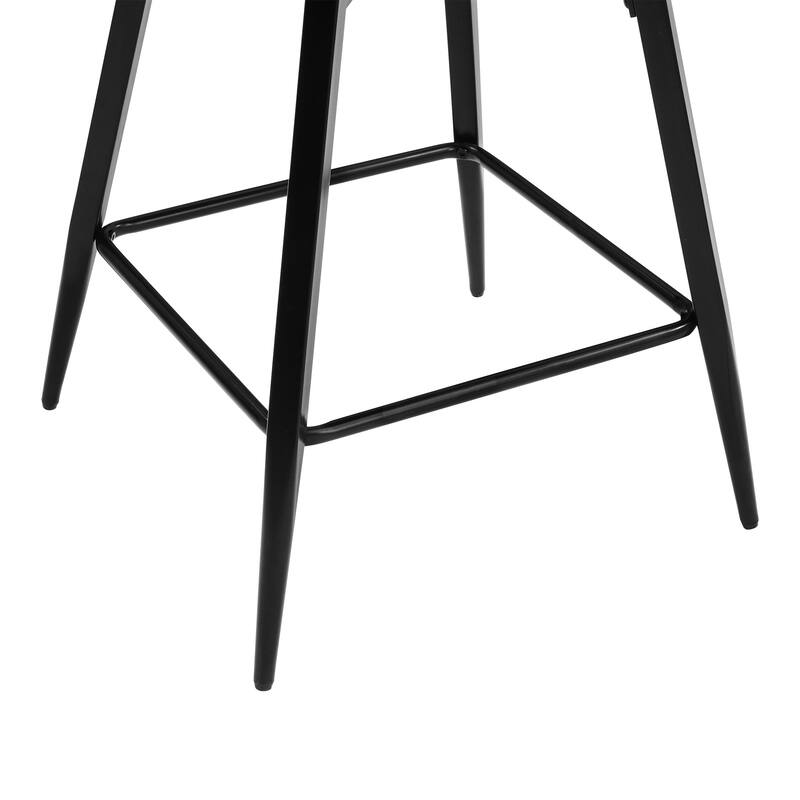 360°Swivel Bar Stools Set of 2/3/4, 26" H Seat Height with, Faux Leather Barstool for Kitchen Island and Home Bar Brown