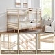 preview thumbnail 4 of 41, Full over Full Wooden Bunk Bed,High Guardrail,Ladder,Kids Teens,Dorm