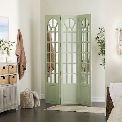 Pine French Country Room Divider Screen - 44"L x 1"W x 72"H