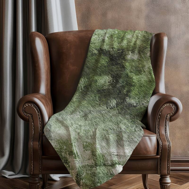 Premium Machine Washable Modern Abstract Sherpa Throw Blanket