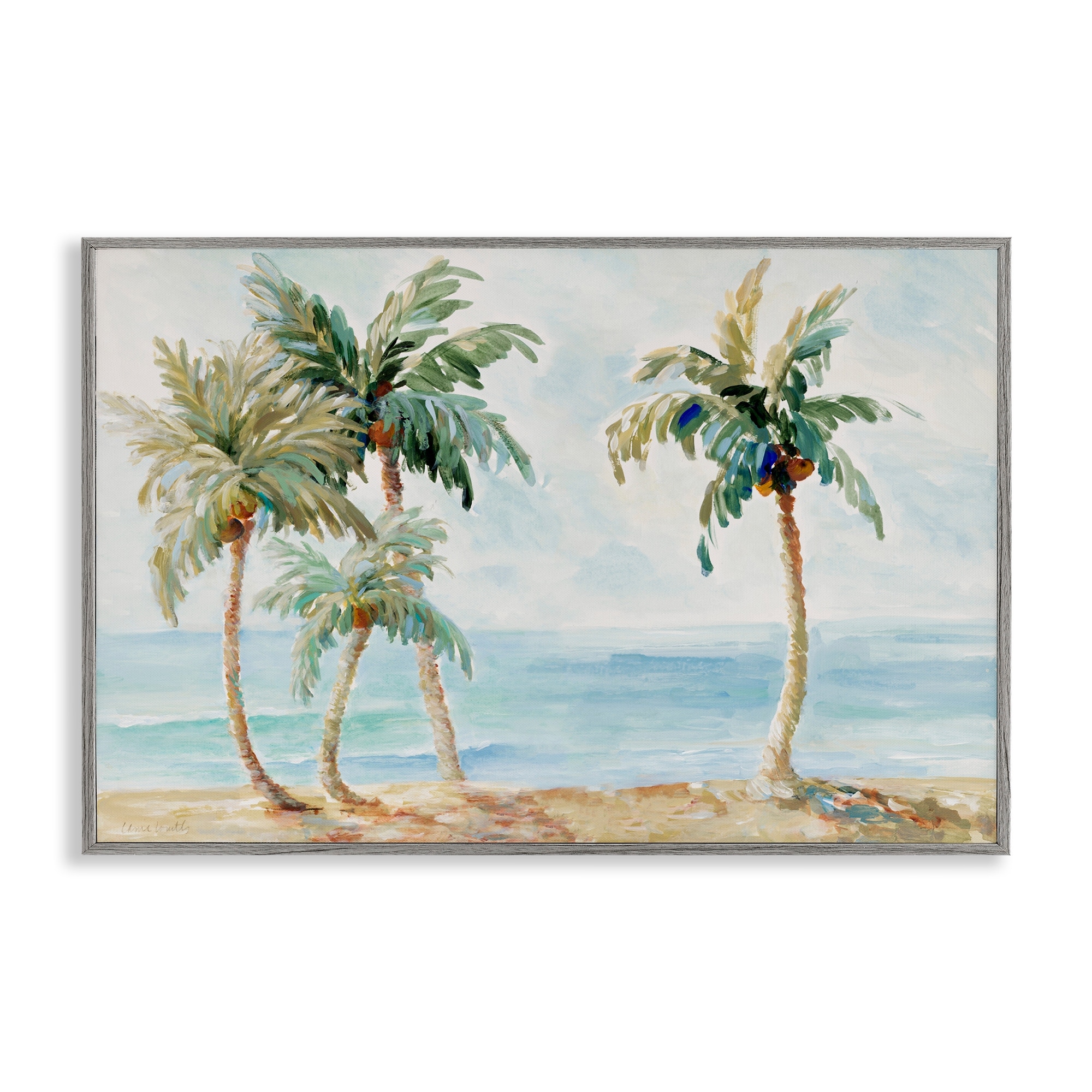 Stupell Palm Trees in Paradise Framed Giclee Art Design By Lanie Loreth
