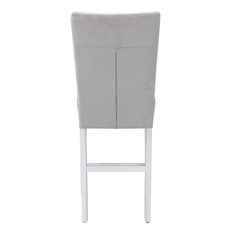 Staccato Grey and White Upholstered Counter Height Stools (Set of 2)