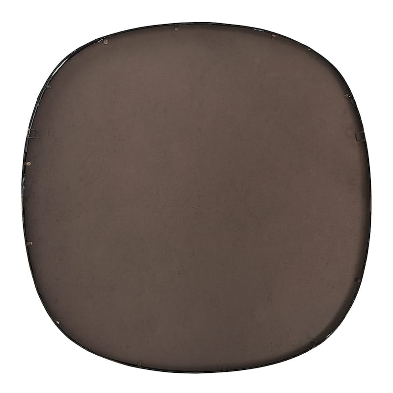 Beveled Round Wall Mirror - 47" - Antique Gold