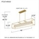 preview thumbnail 10 of 8, Dazzle Integrated LED Soft Gold Linear Chandelier