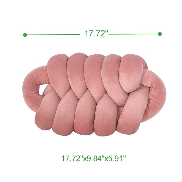 Adeco Modern Velvet Knot Pillow Cushion Bed Bath & Beyond 36645610