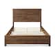 Grain Wood Furniture Montauk Queen-size Solid Wood Panel Bed - Rustic Walnut