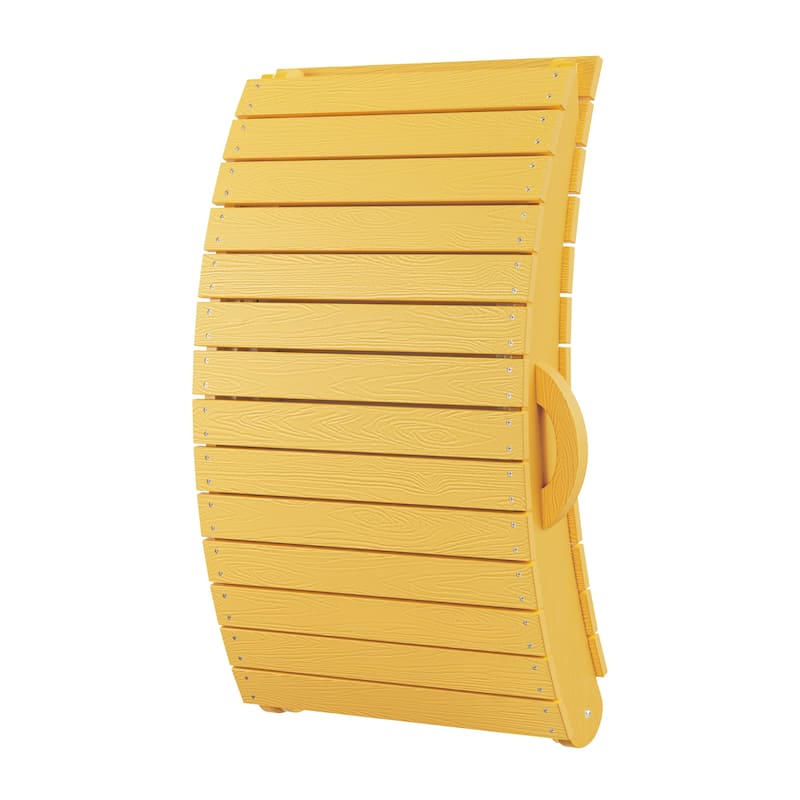 2-Piece Folding HDPS Plastic Outdoor Pool Chaise Lounges with Headrest Cushion