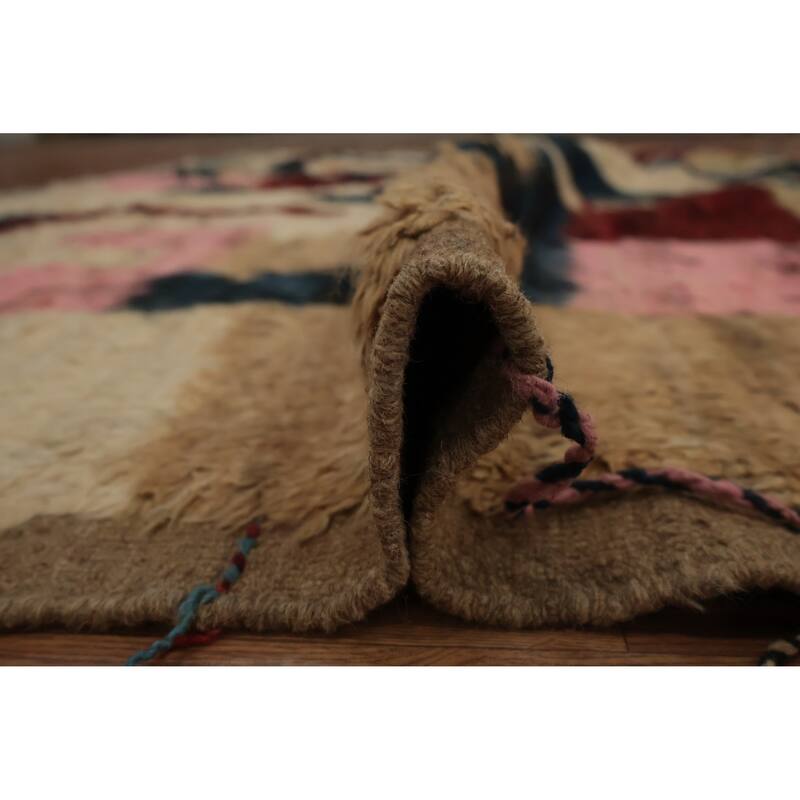 Hand Knotted Oriental 100% Wool Carpet Modern Tribal Multi-Colored Moroccan Area Rug - 10' 0'' X 8' 3''