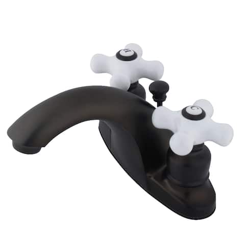 English Country Two-Handle 3-Hole Deck Mount 4 in. Centerset Bathroom Faucet in Oil Rubbed Bronze
