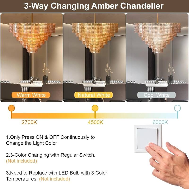 KAYLA Rectangle Ceiling Chandeliers Big Home Decoration Large Hanging Lamps for Dining Room,Pendant Lights