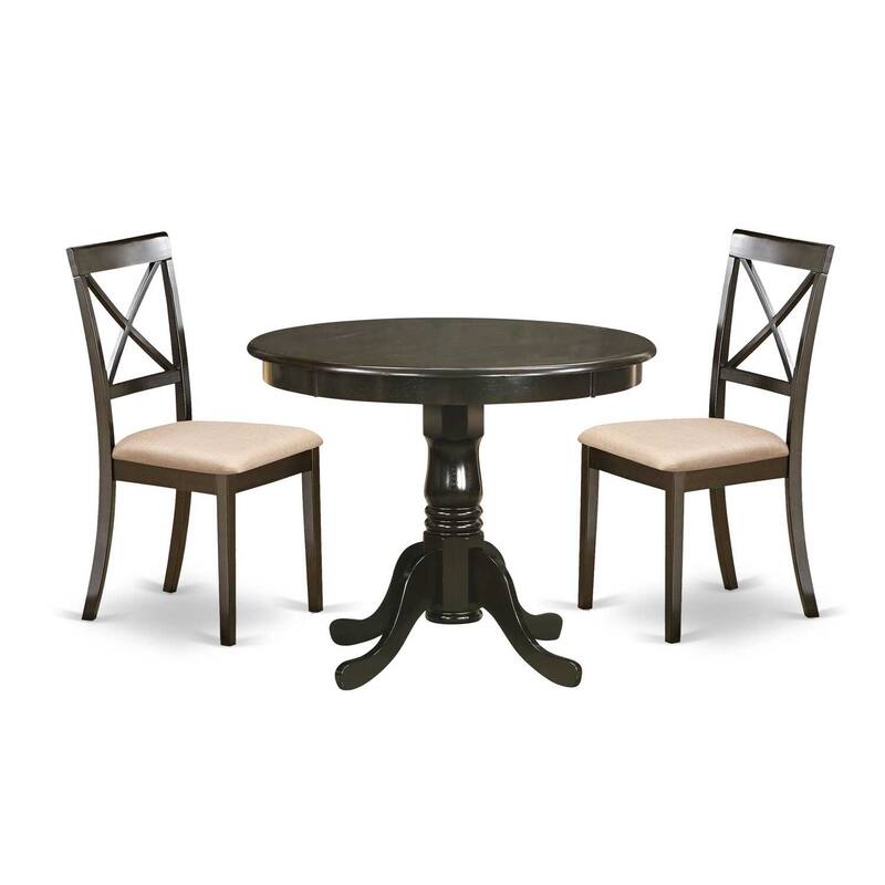 Round Dining Table Set with Chairs - 36 Inch Kitchen Table & 2 Dining Chairs