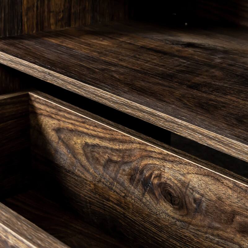 Modern TV Stand for 80 inch TVs, Double Level Storage with 3