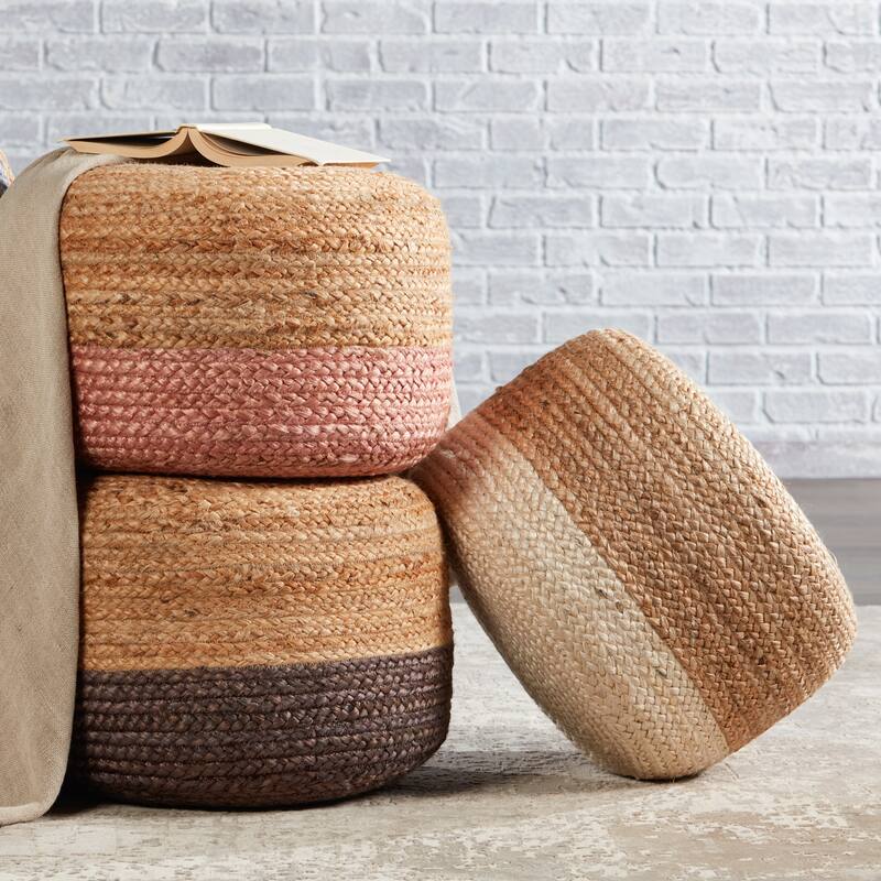 Sangam Round Jute Pouf