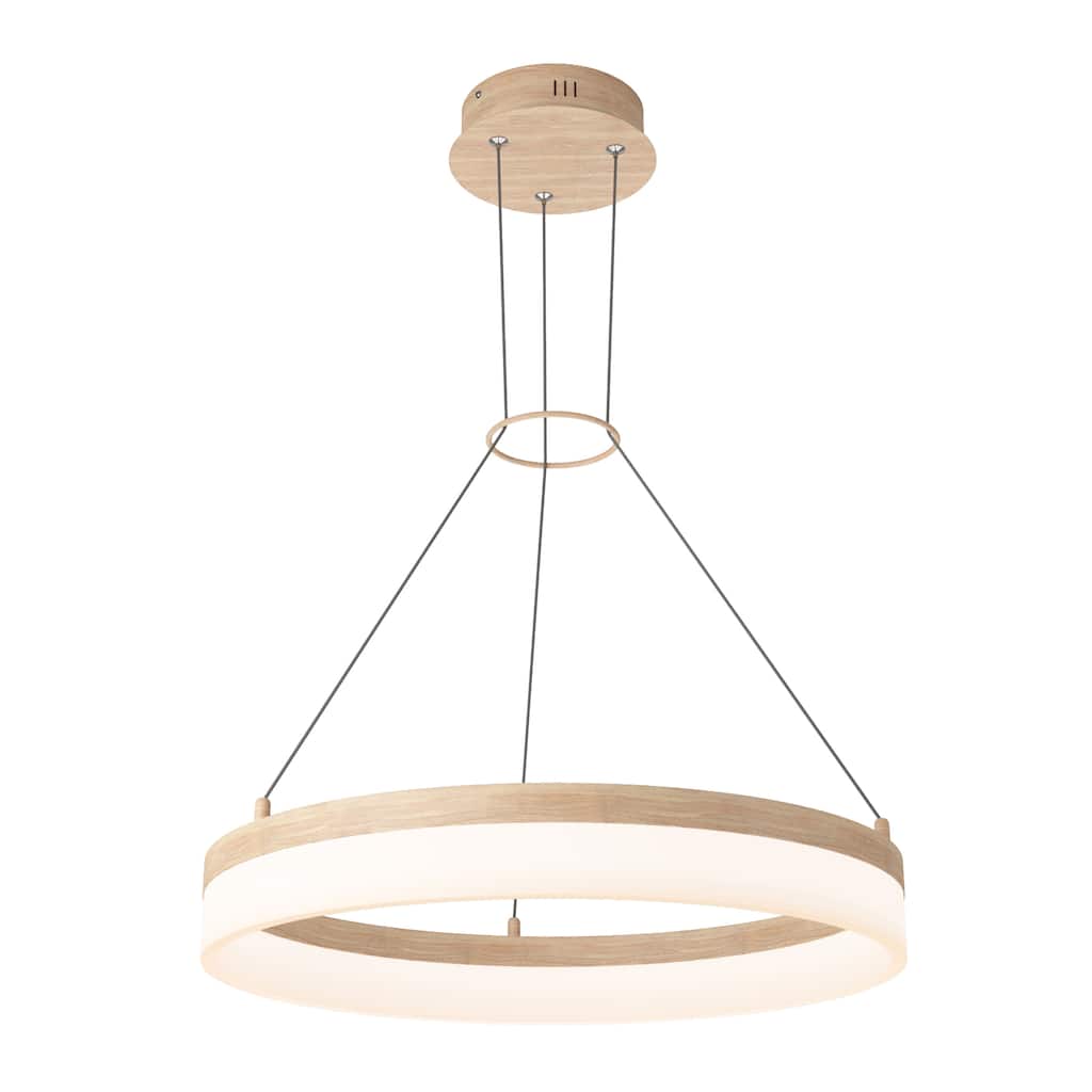 Artika Optical Ring LED Pendant Multiple CCT, Wood