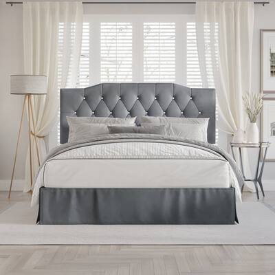 CraftPorch Modern Velvet Tufted Upholstered Platform Bed