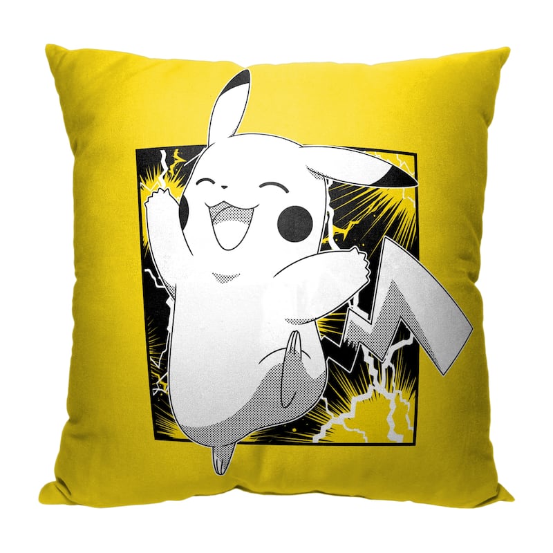 Pokemon Hooray Pikachu 18 Inch Throw Pillow