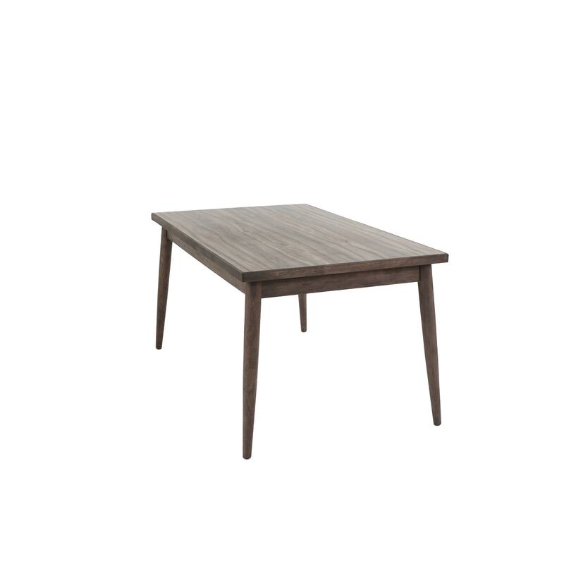 Contemporary Walnut Finish 1pc Dining Table Only Solid wood Rectangle Table Melamine MDF Dining Room Furniture
