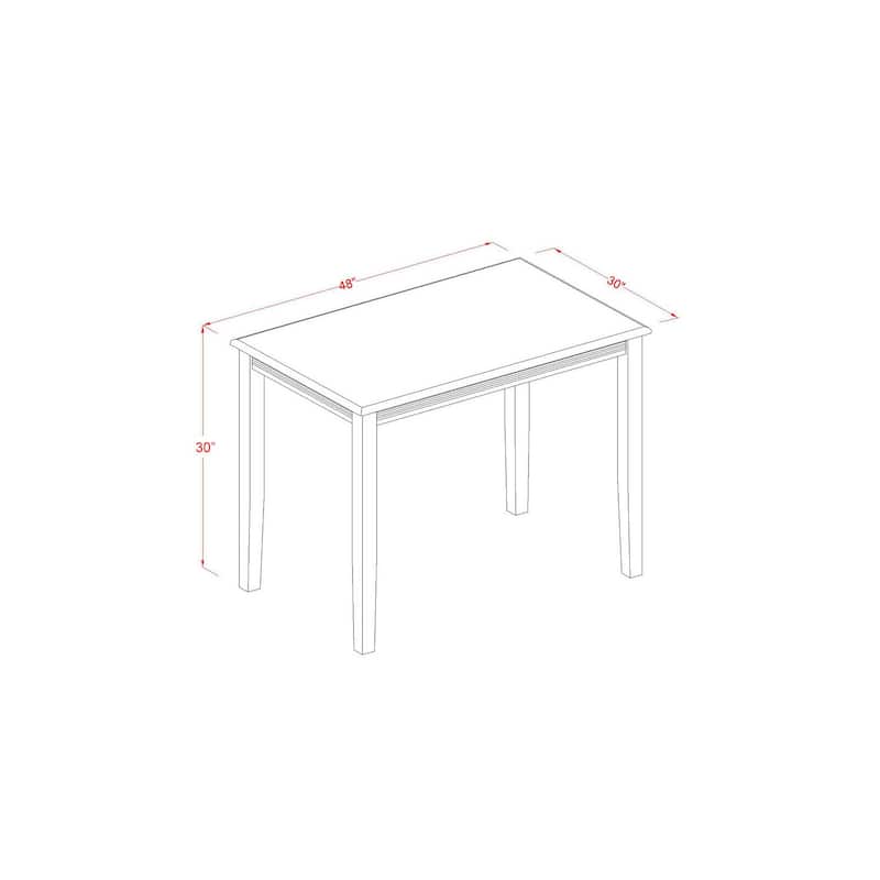 Rectangle Dining Table - Modern Kitchen Table 30x48 Inch - Dining Room Table for 4 - Easy Assembly - 48