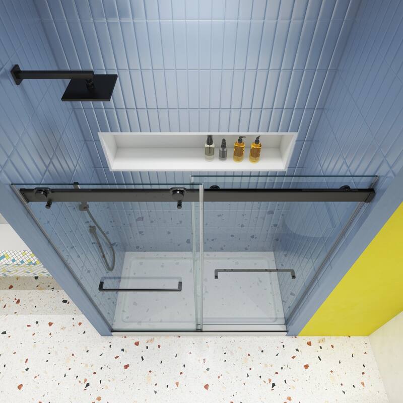 48"W x 74"H Double Sliding Glass Shower Door