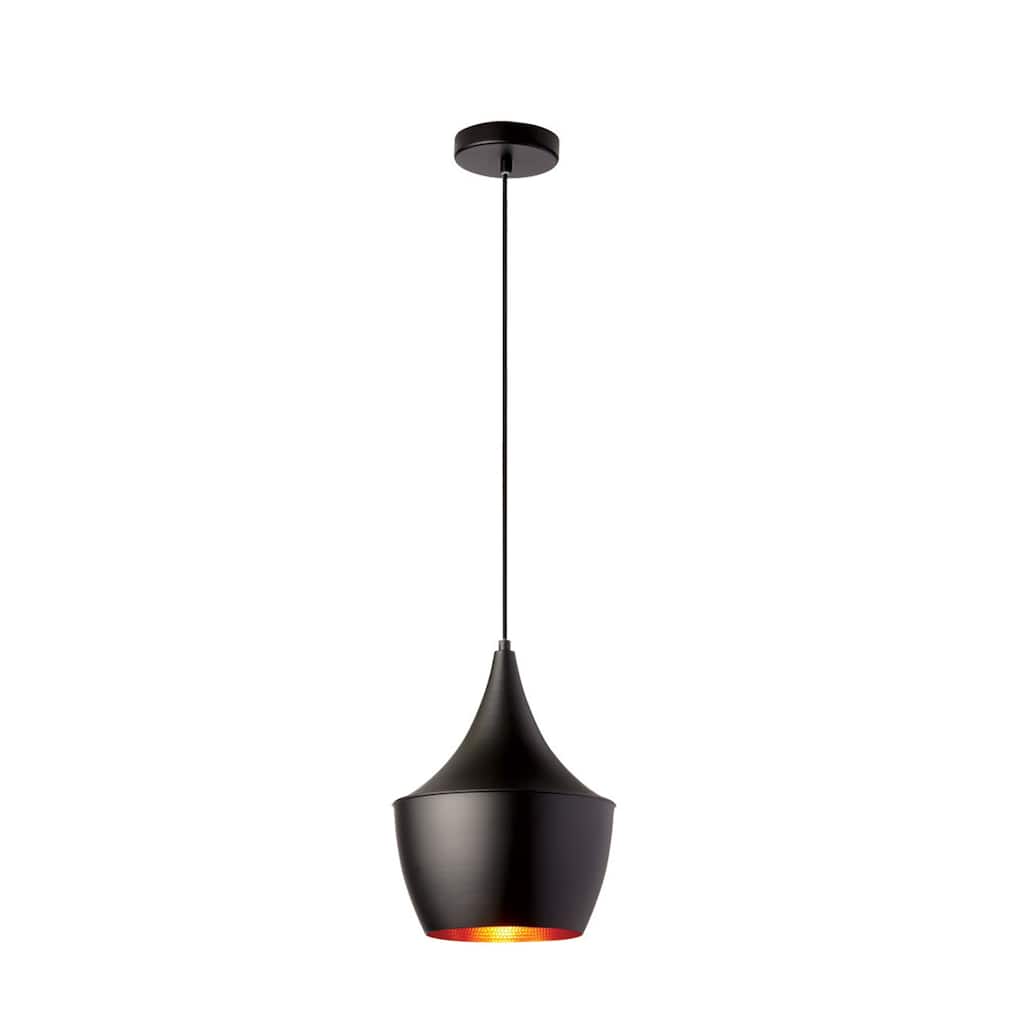 Dainolite 1-light Pendant in Matte Black Gold